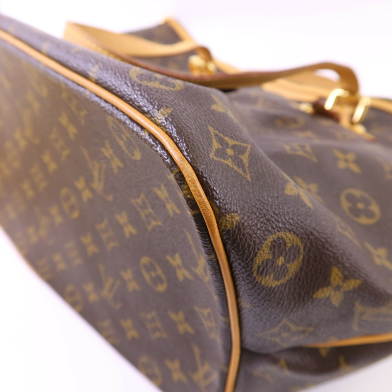 LOUIS VUITTON Monogram Palermo GM金扣手挽肩背兩用袋棕色-11