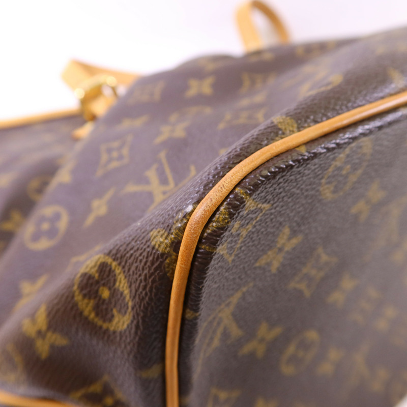 LOUIS VUITTON Monogram Palermo GM金扣手挽肩背兩用袋棕色-14