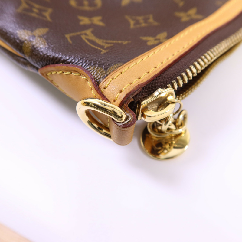 LOUIS VUITTON Monogram Palermo GM金扣手挽肩背兩用袋棕色-16