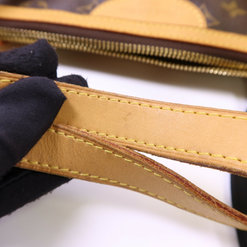 LOUIS VUITTON Monogram Palermo GM金扣手挽肩背兩用袋棕色-17