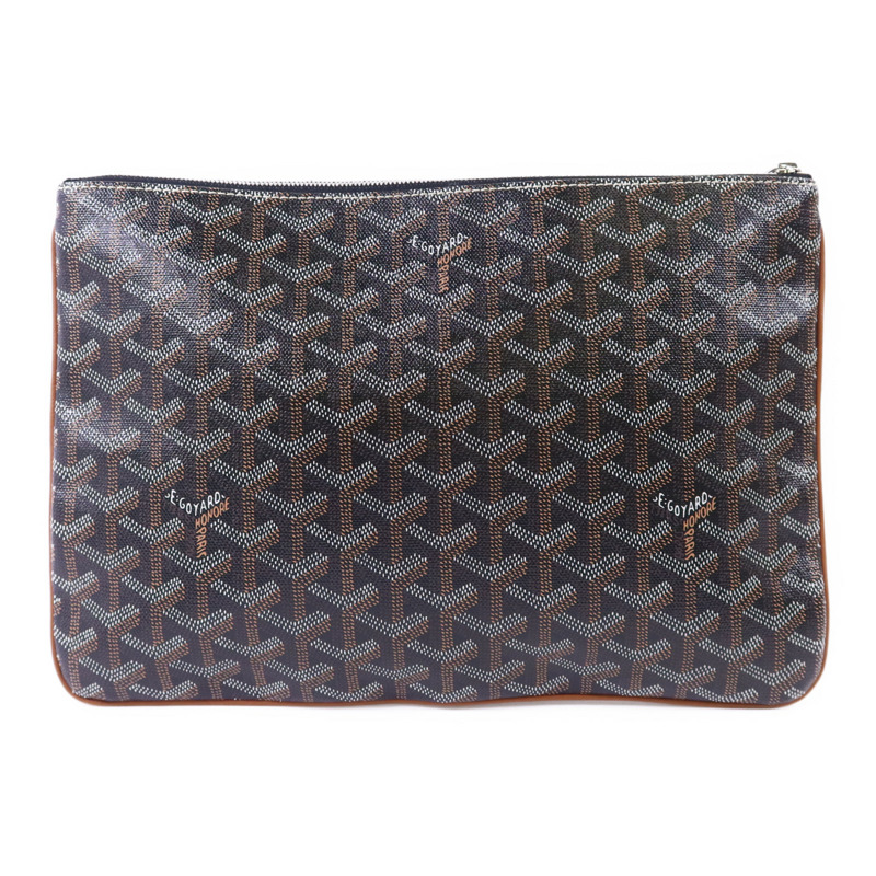 GOYARD 塗層帆布Pouch銀扣手拿包-1