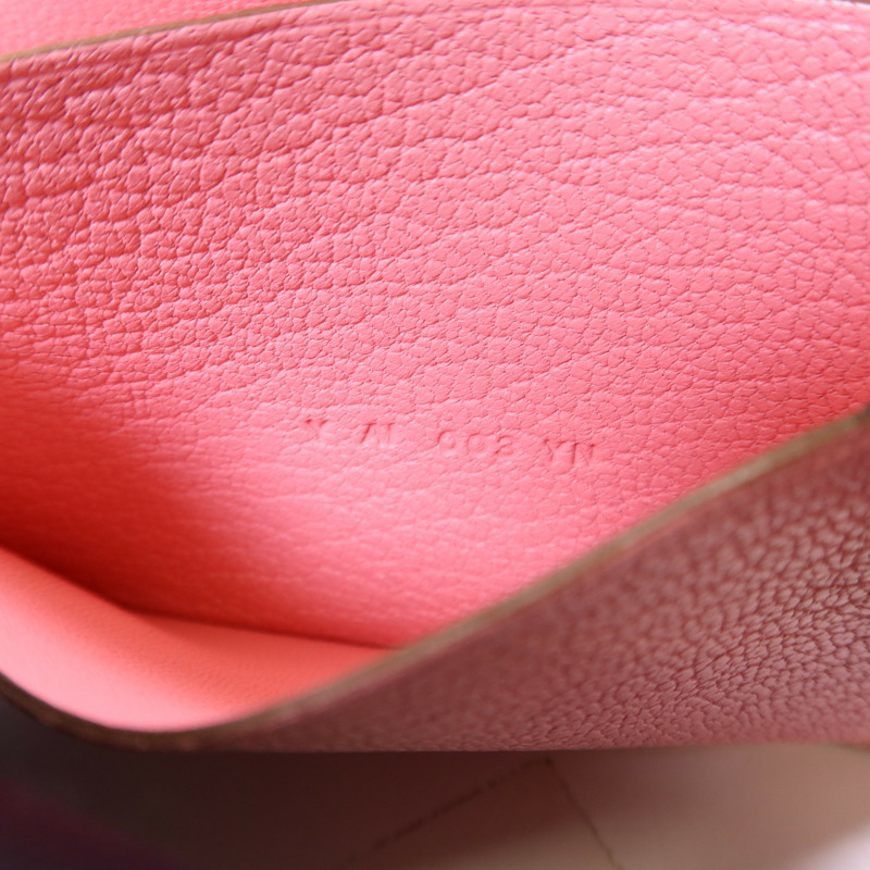 HERMES Chevre皮革Bearn卡片套Rose Lipstick-5