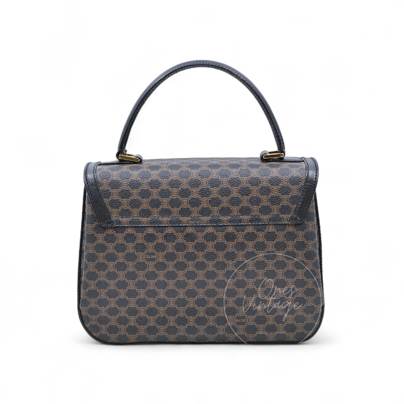 [Pre-owned] Celine Vintage Macadam Turn Lock Handbag-2