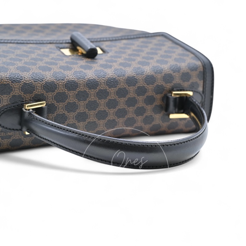 [Pre-owned] Celine Vintage Macadam Turn Lock Handbag-11