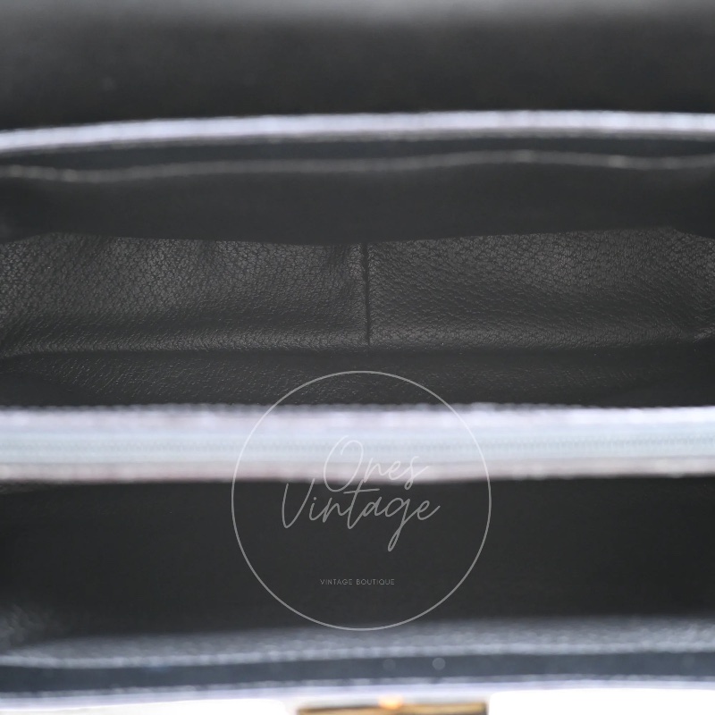 [Pre-owned] Celine Vintage Macadam Turn Lock Handbag-12