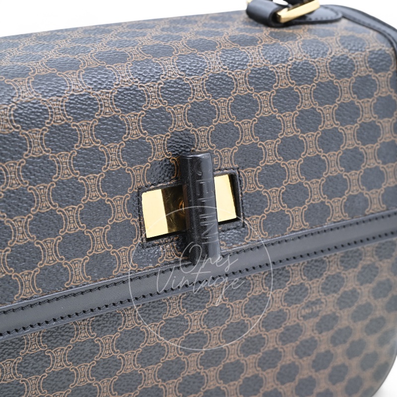 [Pre-owned] Celine Vintage Macadam Turn Lock Handbag-31