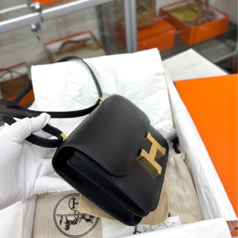 【97🆕】Hermes 黑金康康mini 迷你 Y刻 e皮 斜挎包-1