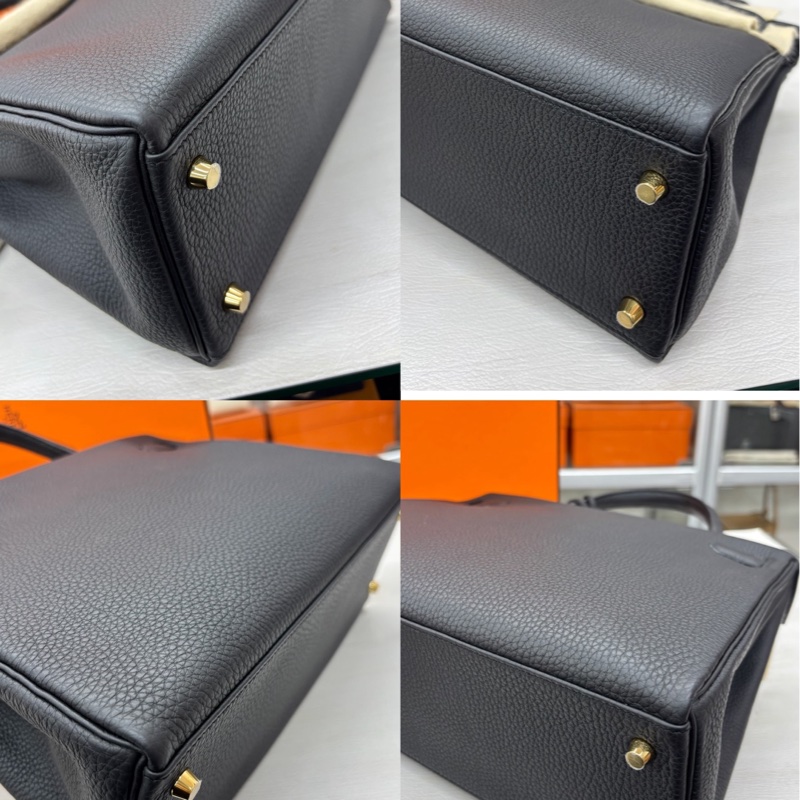 【全新閒置】Hermes 黑金Kelly32 W刻togo 手提單肩包-5