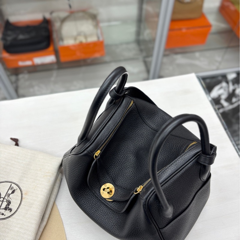 【附件毛氈、塵袋】Hermes 黑金Lindy26 A刻 tc 手提包-4