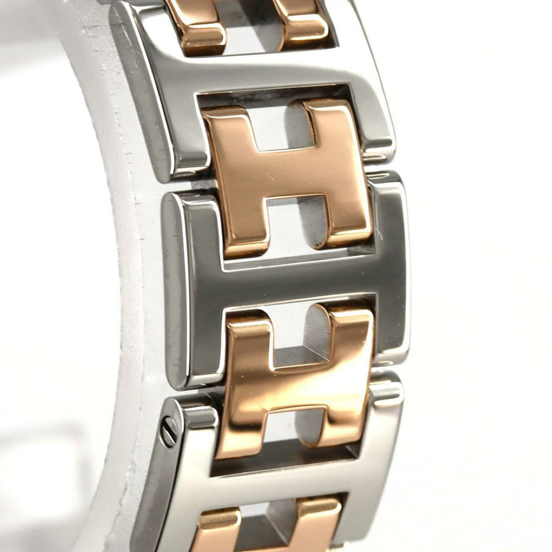 愛馬仕 Clipper Nacle PG 組合 12P CL4.222 SSxGP 石英腕錶-4