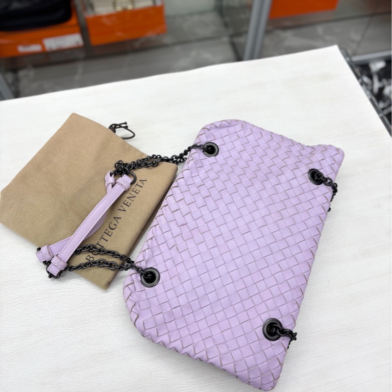 【附件塵袋💜】BV 香芋紫編織手提單肩腋下包-0