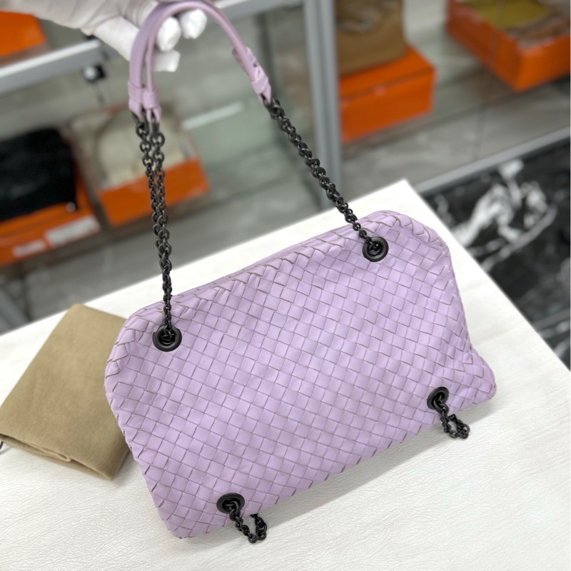 【附件塵袋💜】BV 香芋紫編織手提單肩腋下包-1