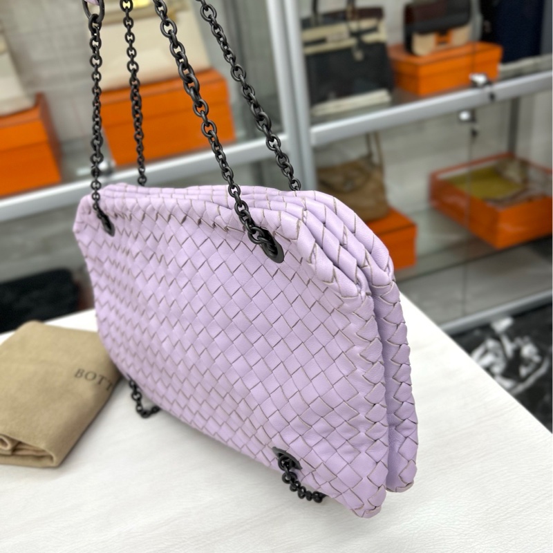 【附件塵袋💜】BV 香芋紫編織手提單肩腋下包-2