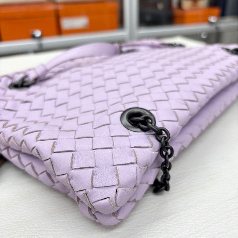 【附件塵袋💜】BV 香芋紫編織手提單肩腋下包-4