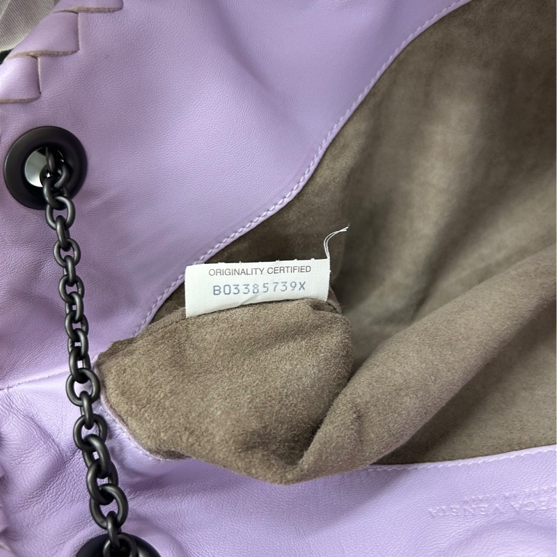 【附件塵袋💜】BV 香芋紫編織手提單肩腋下包-7