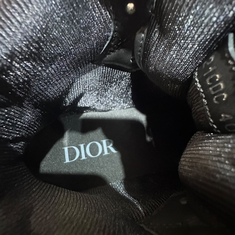 【美收精品】DIOR黑皮革老花短筒球鞋 4-733-2