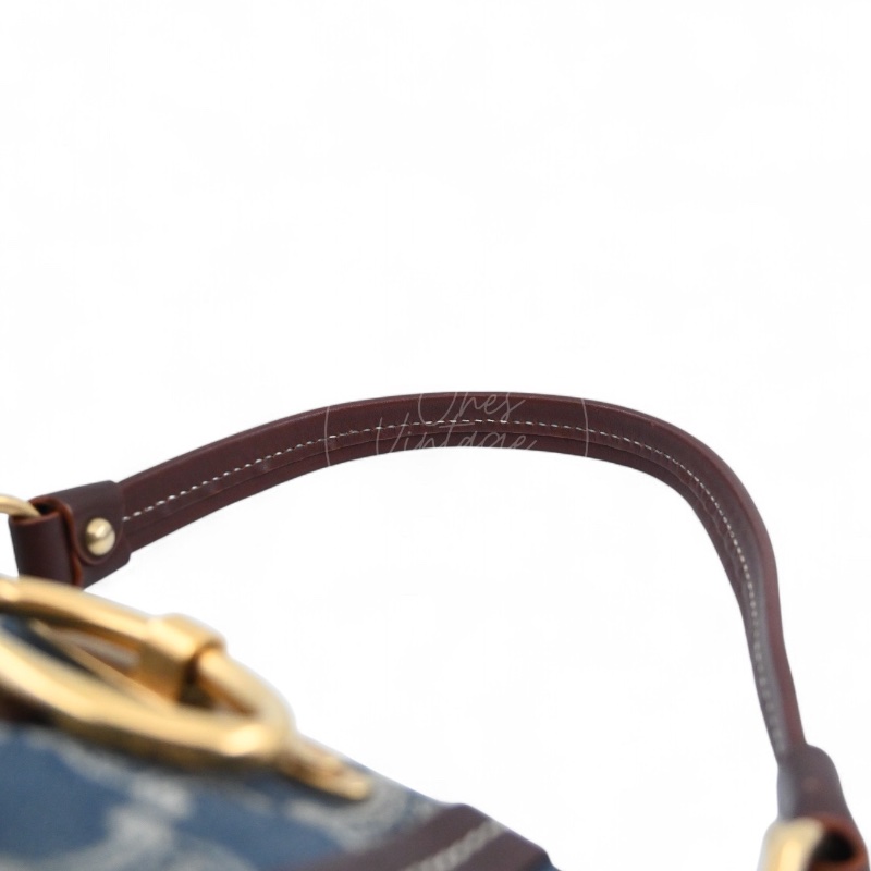[Pre-owned] Celine Vintage Pairs Macadam Denim Shoulder Bag-15