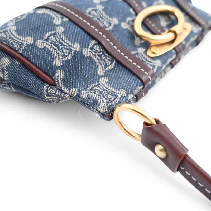 [Pre-owned] Celine Vintage Pairs Macadam Denim Shoulder Bag-21