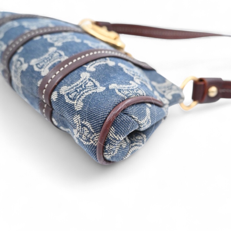 [Pre-owned] Celine Vintage Pairs Macadam Denim Shoulder Bag-28