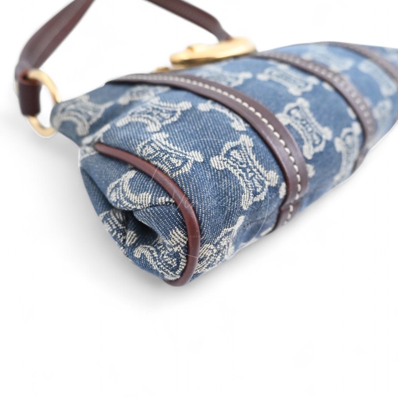 [Pre-owned] Celine Vintage Pairs Macadam Denim Shoulder Bag-31