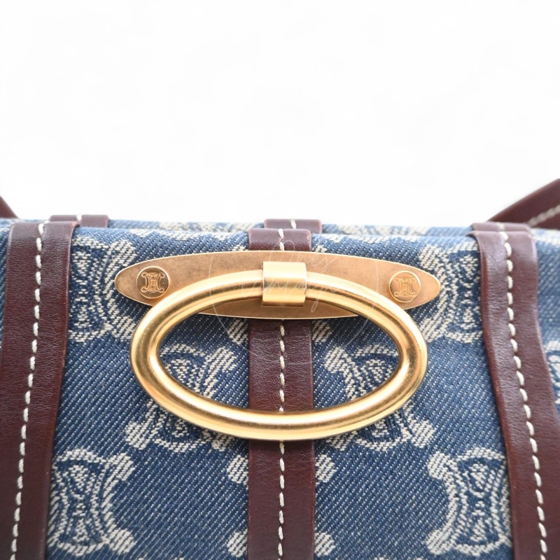 [Pre-owned] Celine Vintage Pairs Macadam Denim Shoulder Bag-34