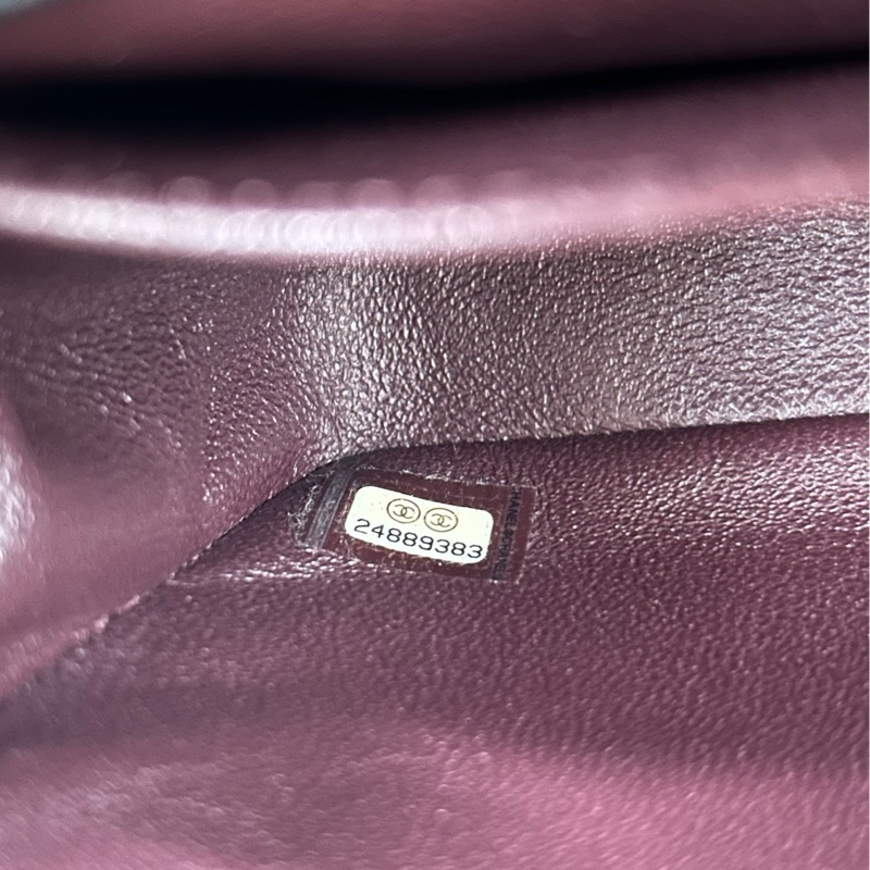 【98新以上】Chanel 黑色毛呢珍珠翻蓋CF大mini 迷你單肩包-8