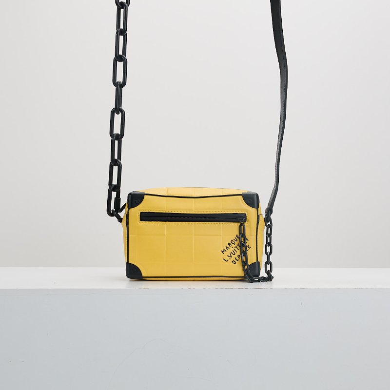 二手Lv mini soft trunk黃/晶片款-0