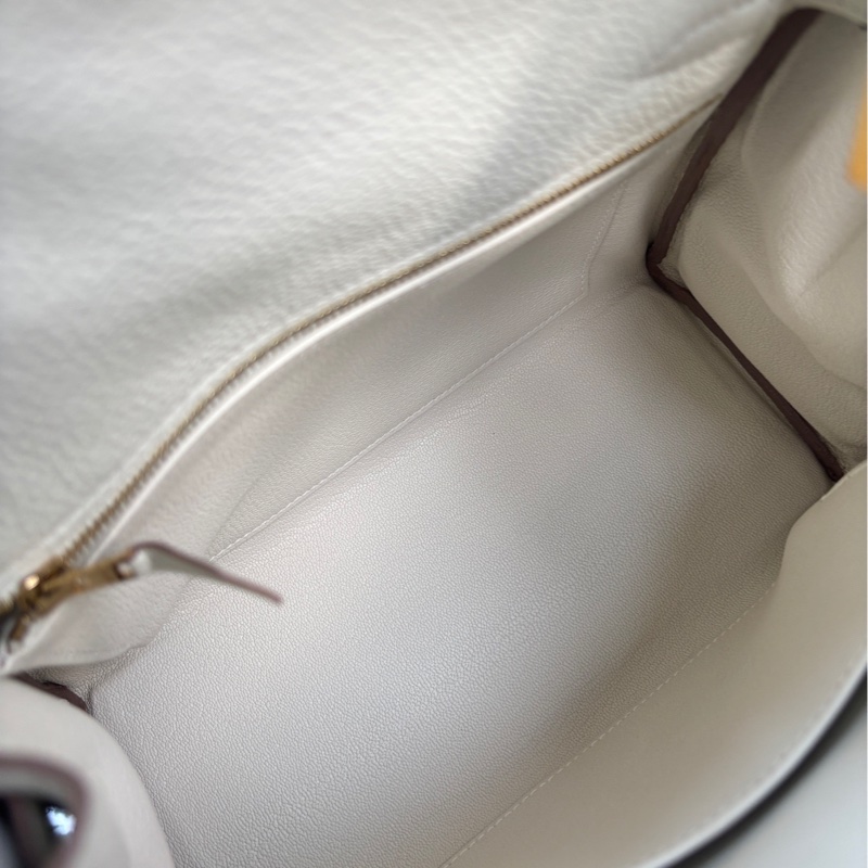 【全新全套】Hermes 0T蘑菇白Kelly25 B刻 togo手提單肩包-7