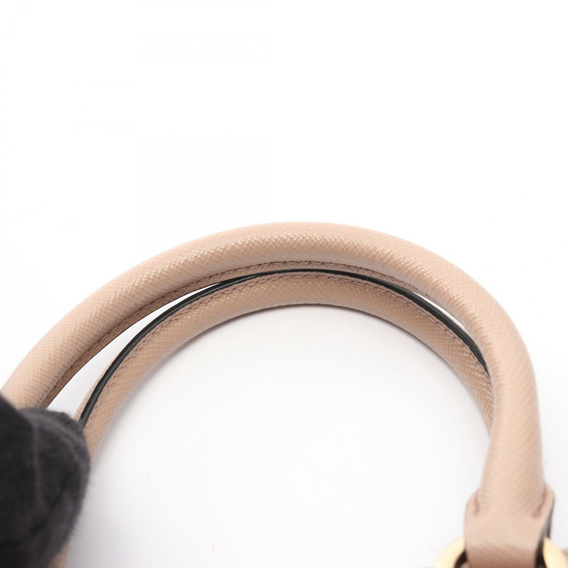 PRADA SAFFIANO + SOFT C 兩用肩背包 米色真皮女士-7