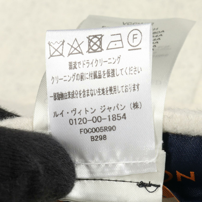 路易威登 (LOUIS VUITTON) 雙面 Monogram Mahina 披肩斗篷 #TU 羊毛灰色外套 二手 LV-4