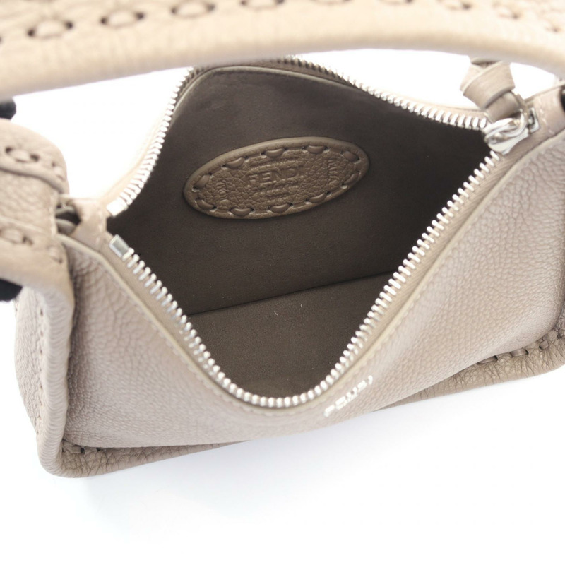 FENDI 小型 FENDessence Selleria 手提包 皮革 米色 二手 女士-2