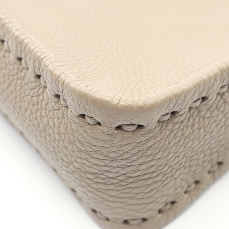 FENDI 小型 FENDessence Selleria 手提包 皮革 米色 二手 女士-4