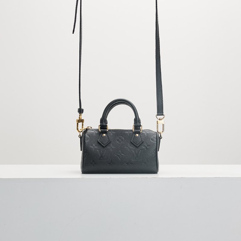 二手Lv nano speedy黑壓紋/晶片款-0