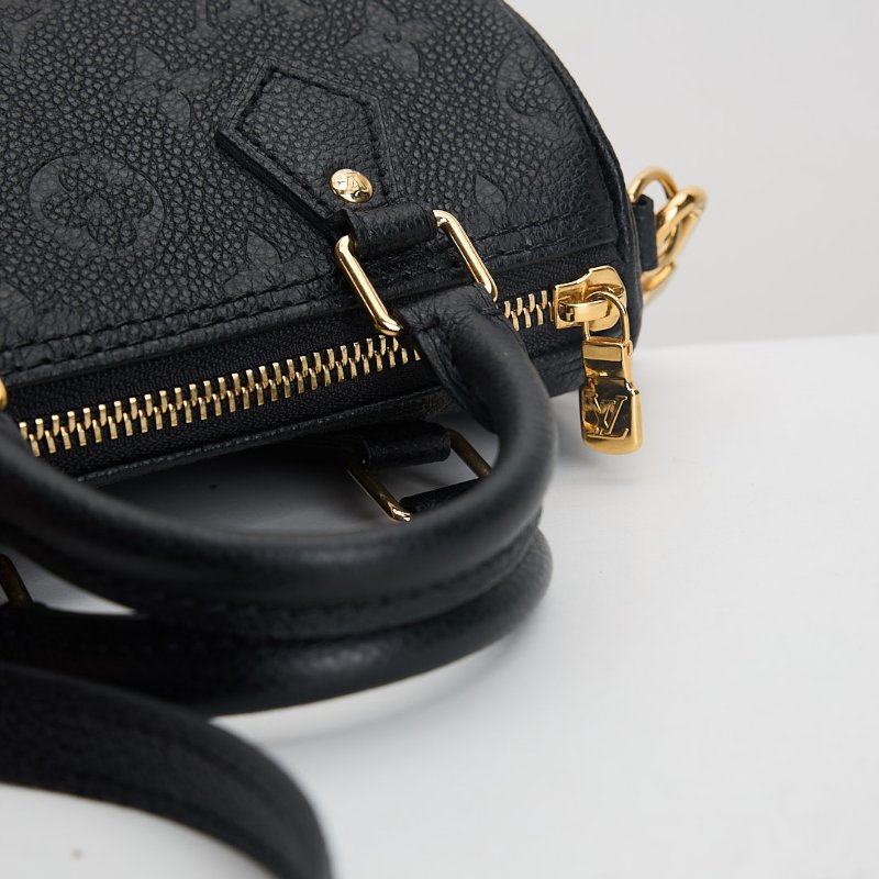 二手Lv nano speedy黑壓紋/晶片款-9