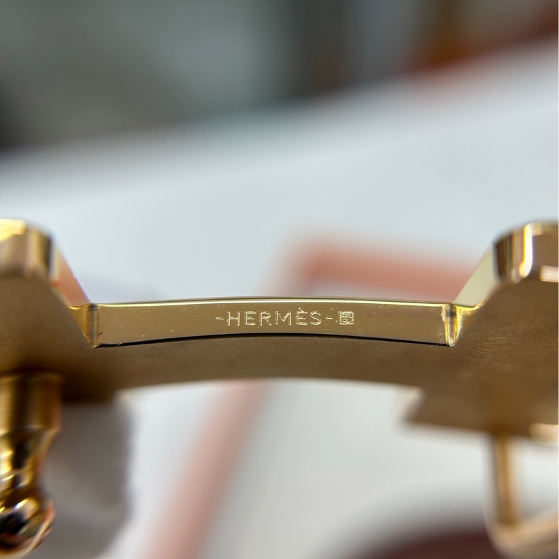 【99新】Hermes 金棕 紅棕 雙面H扣腰帶 Y刻-4