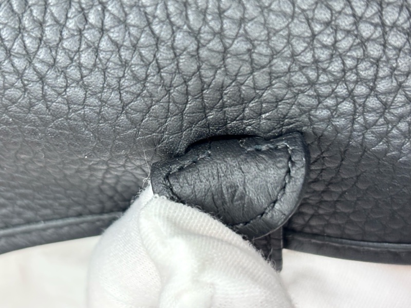 【附件全套除票】 Hermes 黑金mini Evelyne W刻 tc 單肩包-7