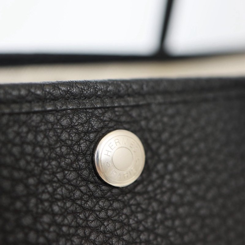 全新Hermes garden party 30 黑銀-6