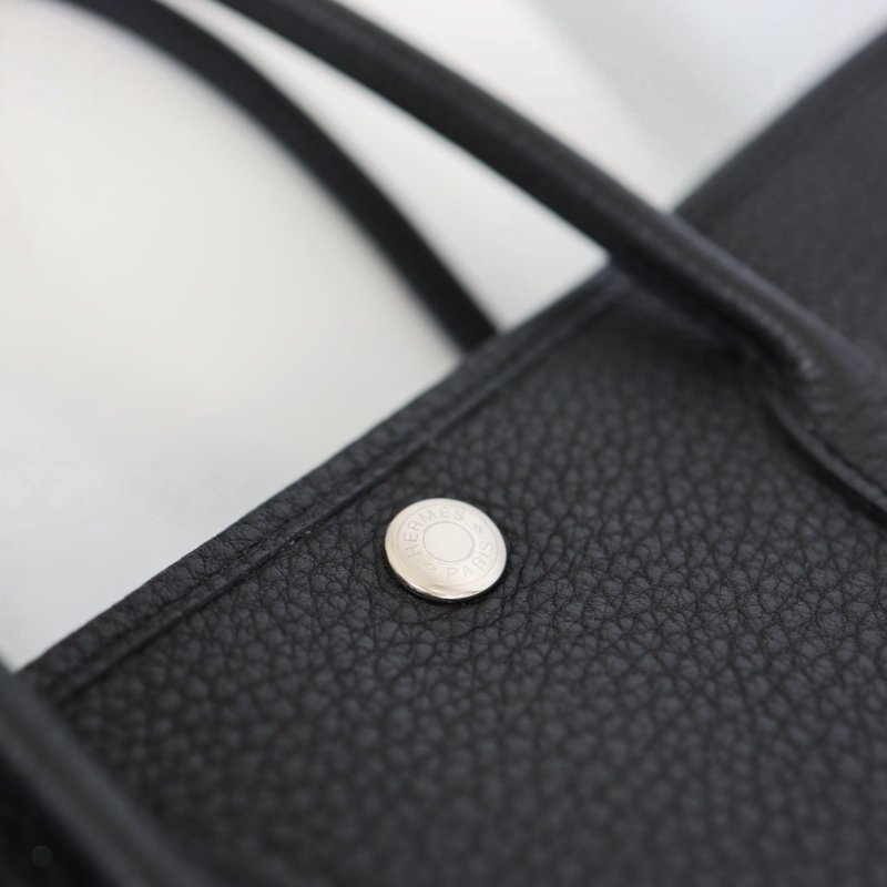 全新Hermes garden party 30 黑銀-15