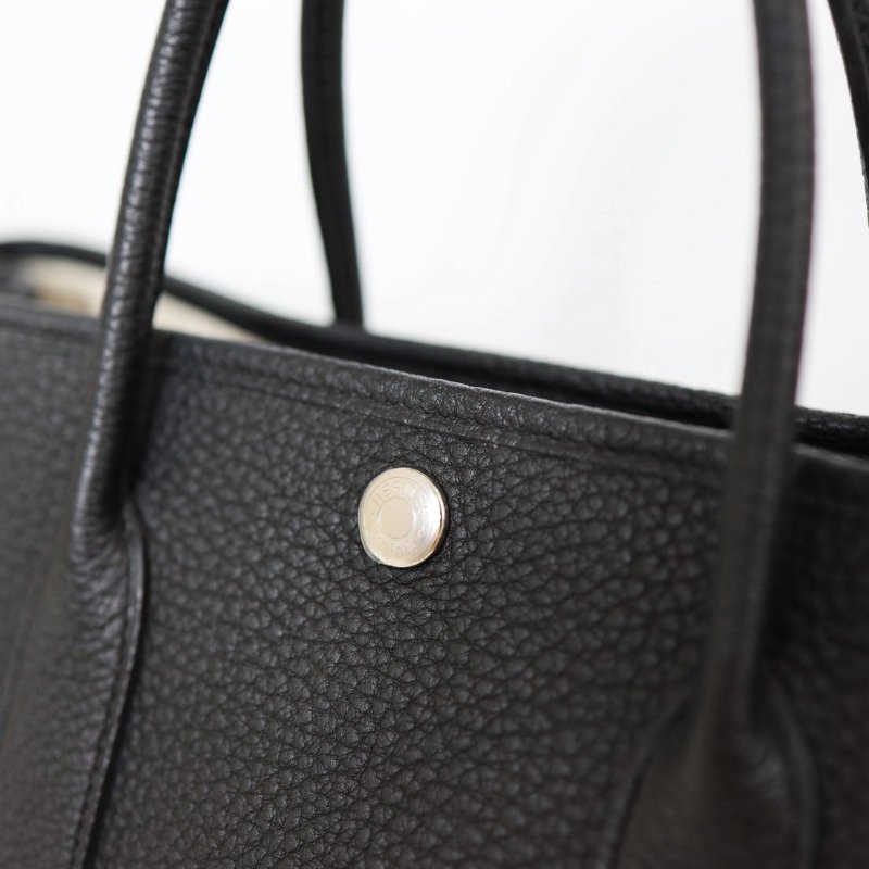 全新Hermes garden party 30 黑銀-16
