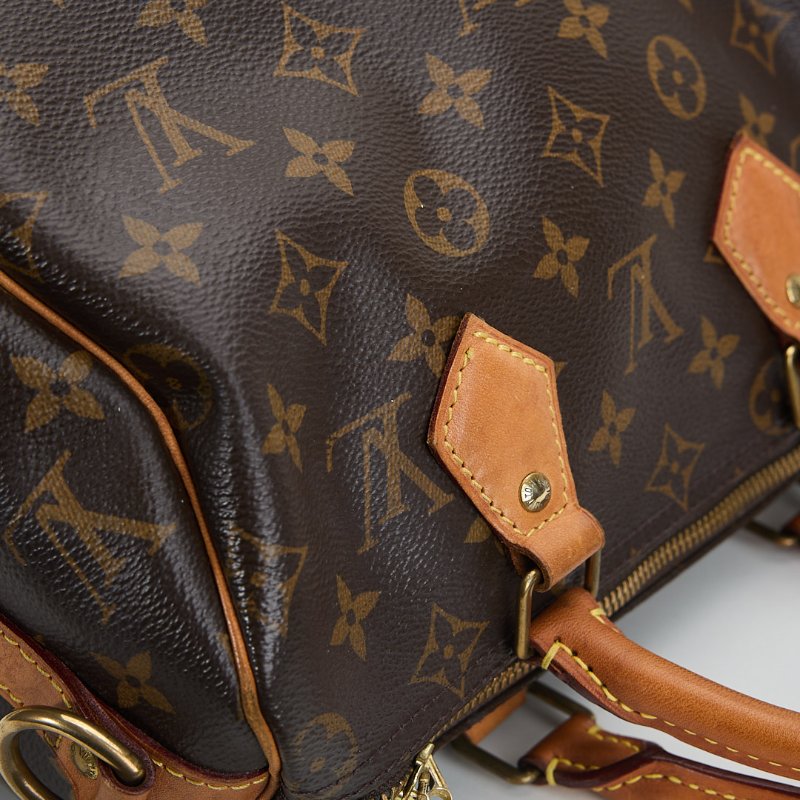 二手Lv speedy 25 老花/背帶款-8