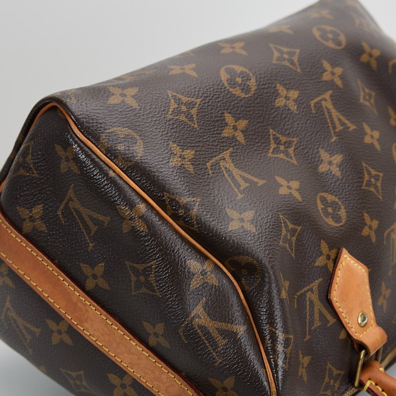 二手Lv speedy 25 老花/背帶款-9