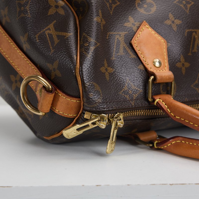 二手Lv speedy 25 老花/背帶款-14
