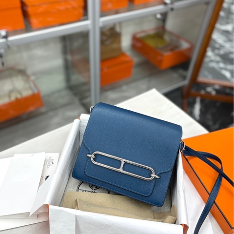 【全套帶票】Hermes S4深邃藍Roulis19 Y刻 斜挎包