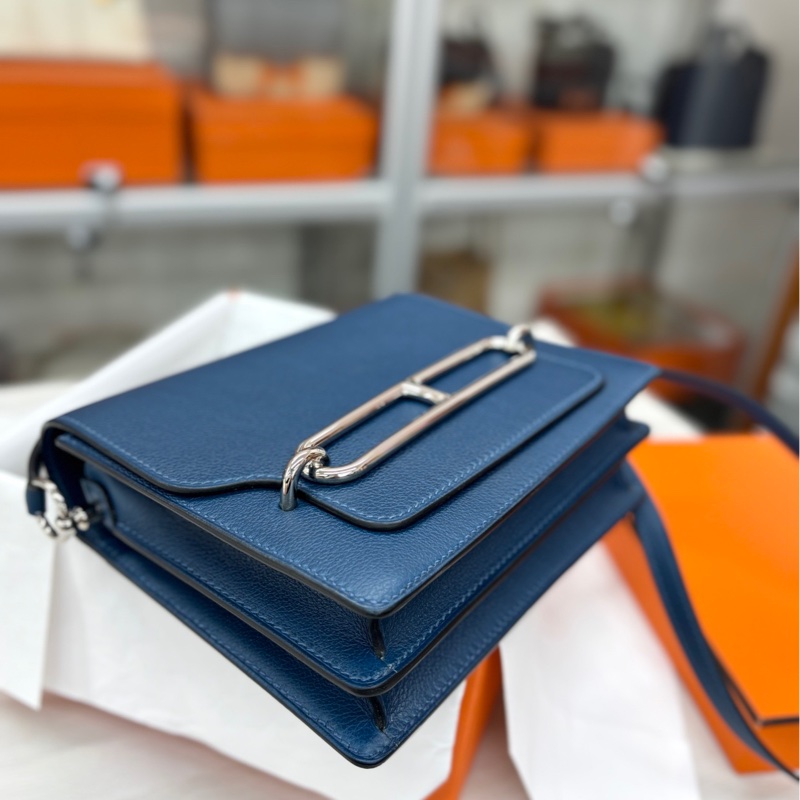 【全套帶票】Hermes S4深邃藍Roulis19 Y刻 斜挎包-5