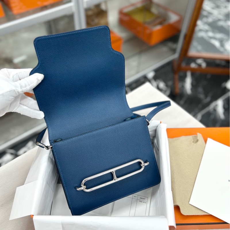 【全套帶票】Hermes S4深邃藍Roulis19 Y刻 斜挎包-6