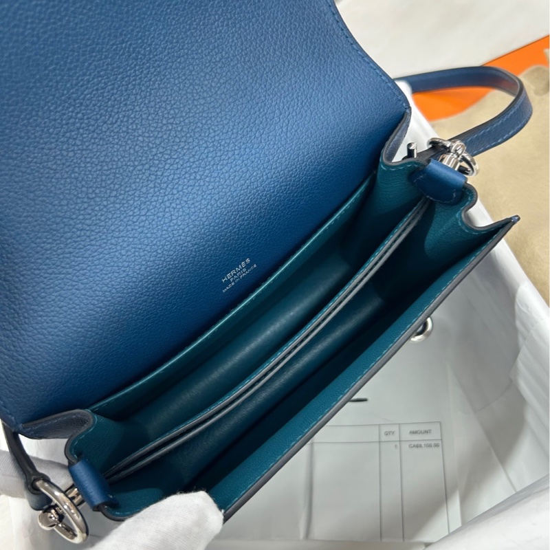 【全套帶票】Hermes S4深邃藍Roulis19 Y刻 斜挎包-7
