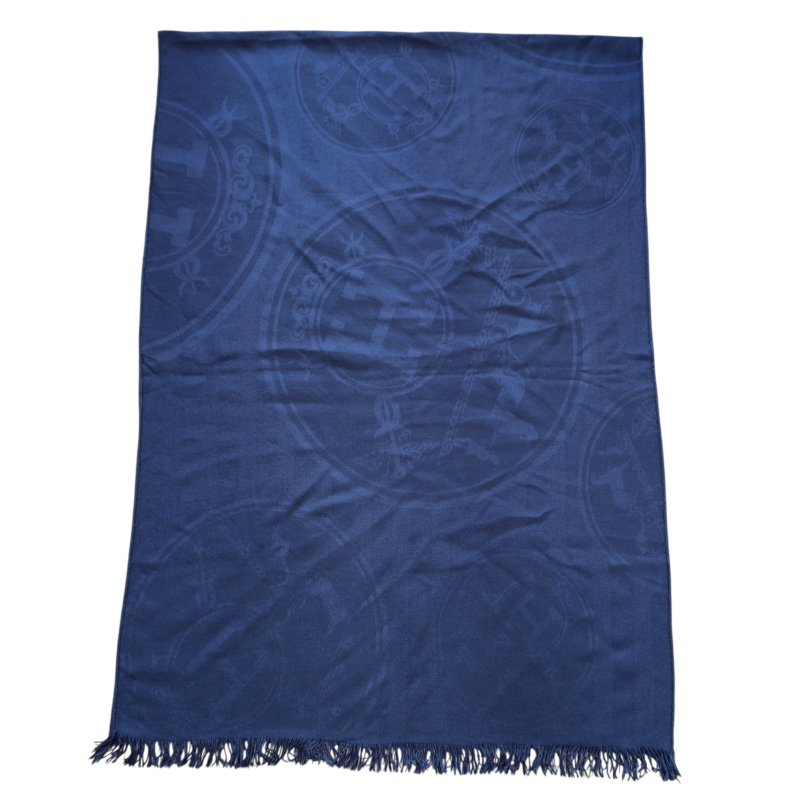 HERMES New Libris stole 羊絨 圍巾-0