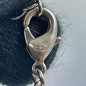 * 奢華大道國際精品＊【CH0737】CHANEL蝴蝶結LOGO 珍珠水鑽項鍊-4