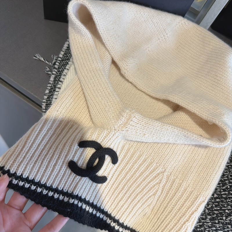 CHANEL 圍巾毛帽2合1 🛼巴拉克拉帽-冬雪必備❄️全新稀有單品-9