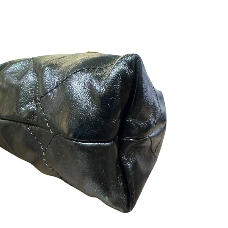 【美收精品】CHANEL黑色金釦22 MINI 4-655-5